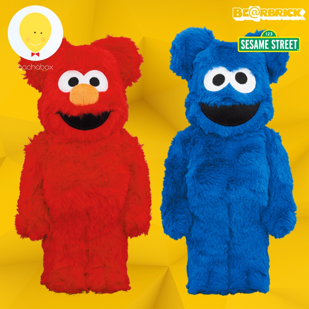 gachabox Bearbrick Elmo and Cookie Monster Costume version 400% set2 SESAME STREET - ของแท้ Be@rbrick Medicom Toy