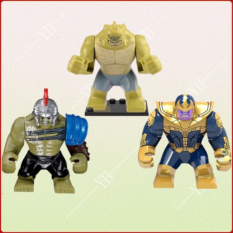 ของเล่นตัวต่อ รูปภาพยนตร์ Hulk Thor Marvel avengers ขนาดเล็ก เพื่อการเรียนรู้ สําหรับเด็ก