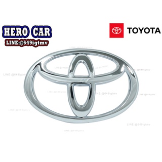 โลโก้ logo toyota ติดหน้ากระจังรถยนต์และติดท้ายรถยนต์ toyota ขนาดความยาว15xกว้าง10cm.