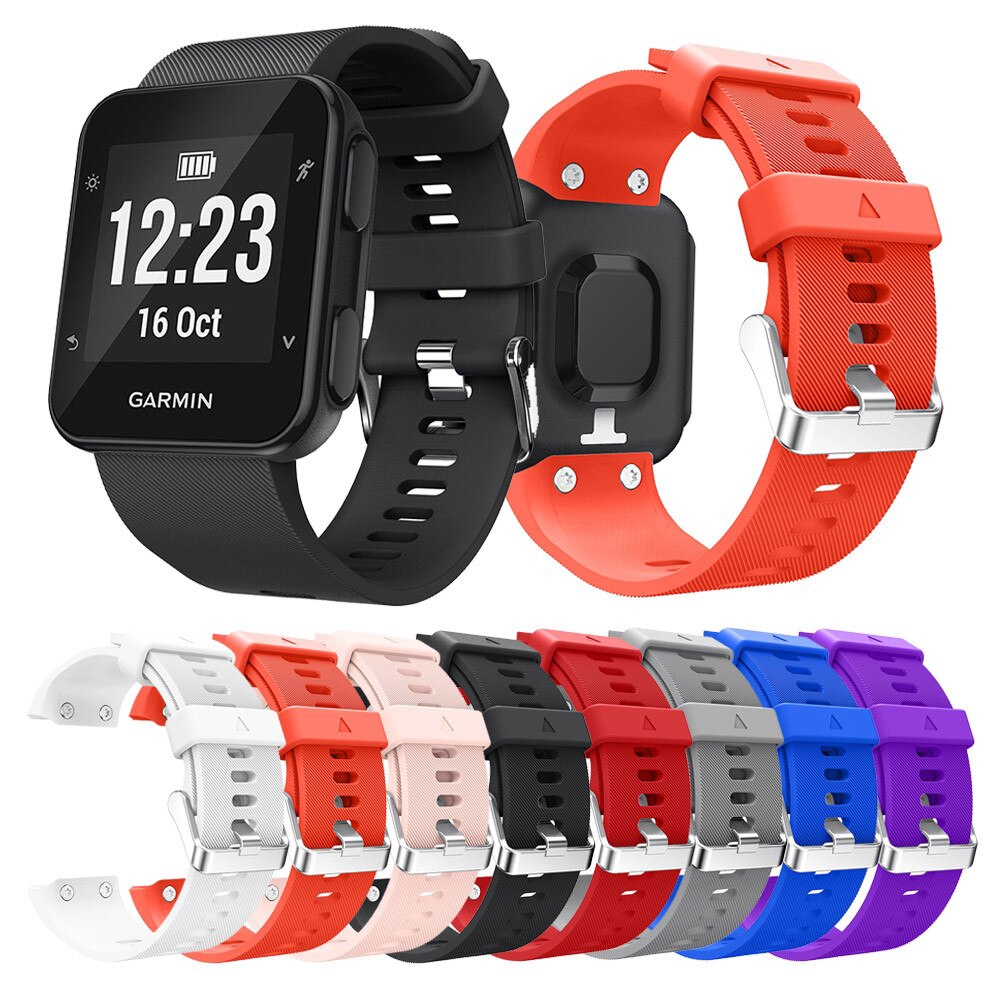 สายนาฬิกาข้อมือซิลิโคนสำหรับ Garmin Forerunner 35 30
