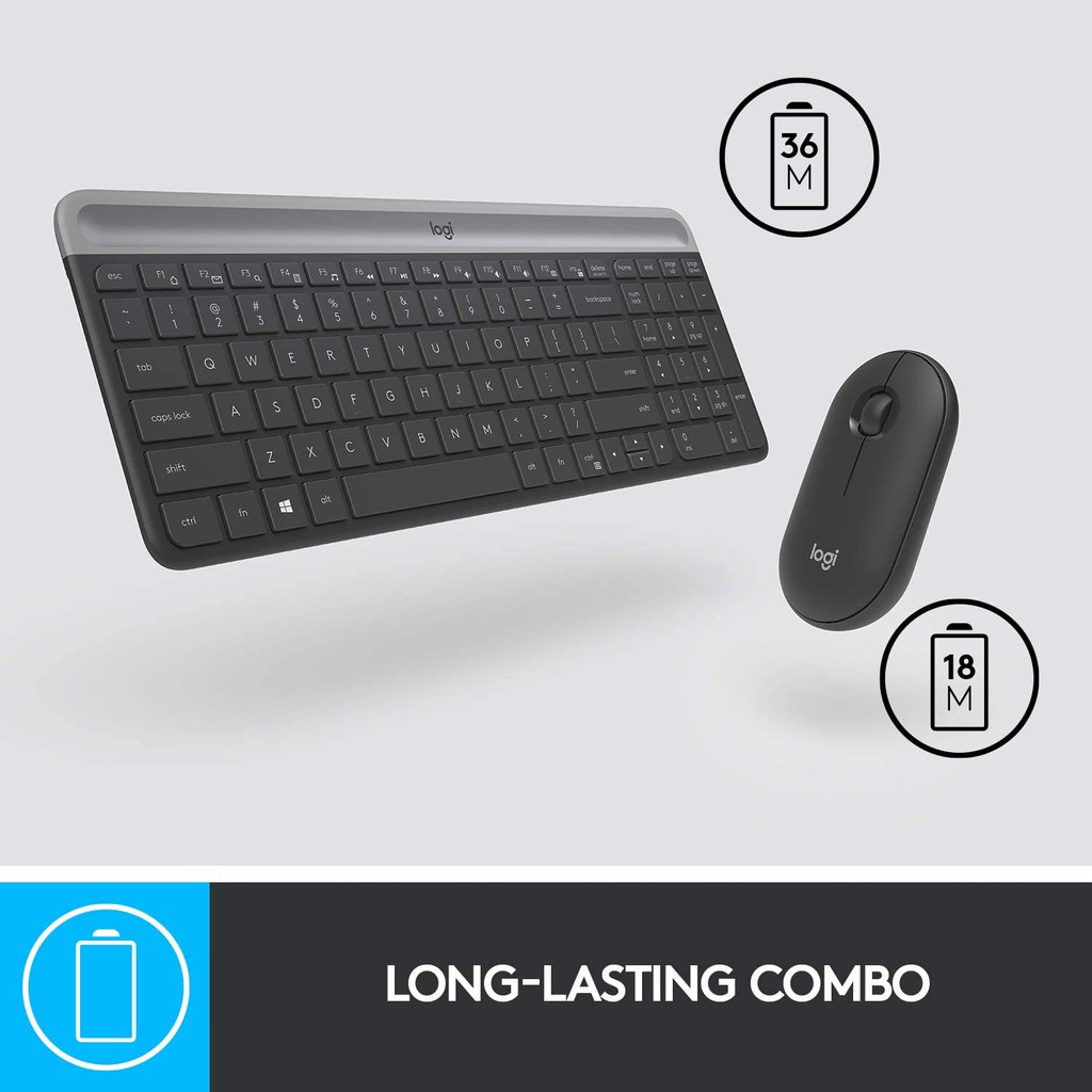 ⚡️คีย์บอร์ดและเมาส์ไร้สาย⚡️ Logitech MK470 Slim Wireless Combo (คีย์ไทย-อังกฤษ) Warranty 1 - y รูปที่ 6