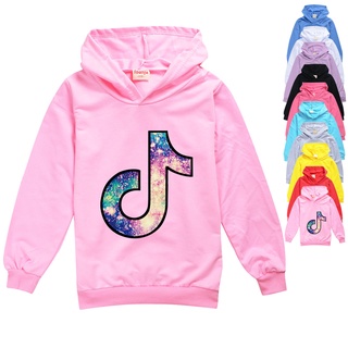 Tiktok เสื้อคลุมกันหนาวเด็กมีหมวกแขนยาว