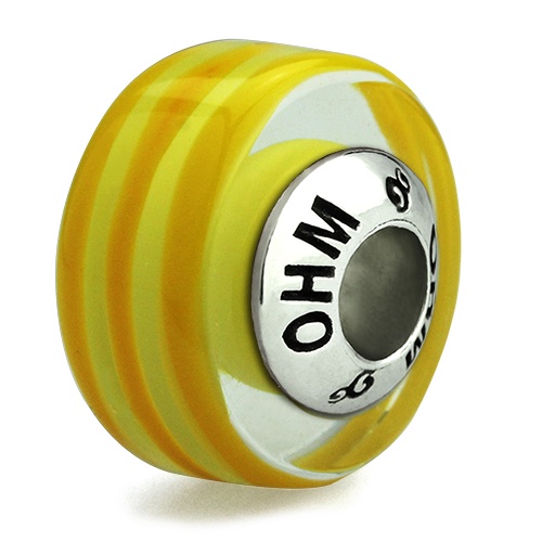 OHM Beads รุ่น Lemon Jelly Roll - Murano Glass Charm เครื่องประดับ บีด เงิน เแก้ว จี้ สร้อย กำไล OHM