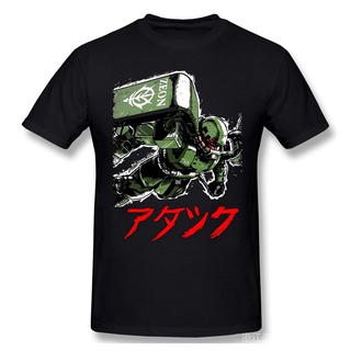 [S-5XL] เสื้อคอกลม แขนสั้น ลาย Zaku Attack Mobile Suit Gundam เหมาะกับของขวัญ สําหรับวัยรุ่น ฟิตเนส ผู้ชาย