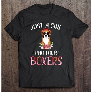 tshirtเสื้อยืดคอกลมฤดูร้อนขายดี เสื้อยืดลําลอง แขนสั้น พิมพ์ลาย Just AWho Loes Boxers Dog Loer สีดํา สําหรับผู้ชาย BPpak