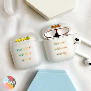 EXCLUSIVE || GOOD VIBES COLLECTION เคสขุ่นสำหรับใช้กับ AirPods Case ซิลิโคนแข็ง BYSHOPSI