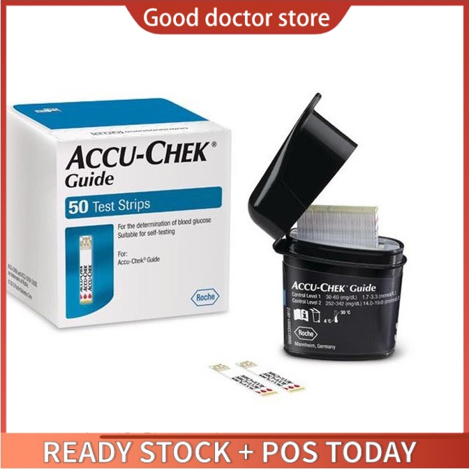 (หมดอายุ: พฤศจิกายน 2025) Accu-chek Guide Strip 50/100แผ่น AccuChek