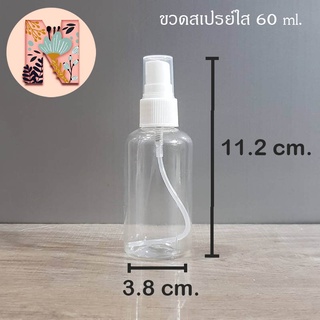 ขวดสเปรย์ 60 ml ขวดสเปรย์พลาสติก PET ขวดสเปรย์ใส ขวดสเปรย์เปล่า ขวดสเปรย์แอลกอฮอล์ ขวดสเปรย์แบบพกพา