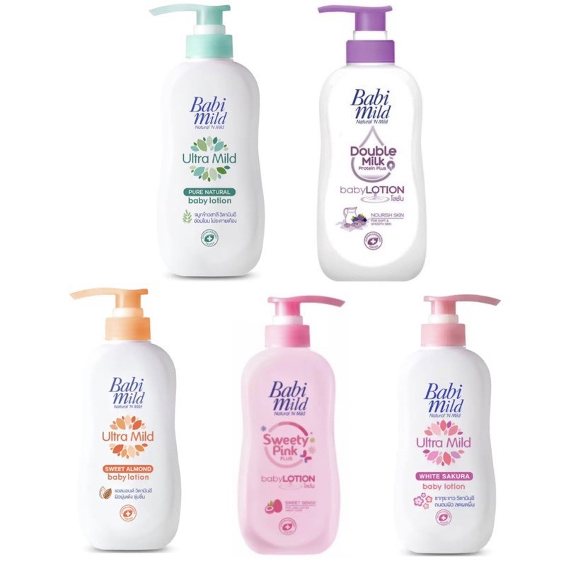 ﹉♚ﺴbabi mild dnee สบู่และแชมพูอาบน้ํา ♠Babi Mild เบบี้มายค์ เบบี้ โลชั่น ผลิตภัณฑ์บำรุงผิว ขนาด400มล