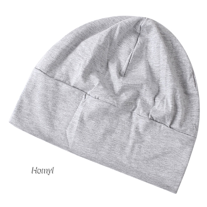 [HOMYL] ผ้าฝ้ายทั้งหมด Night Sleep Sleep Solid Caps สีเทาอ่อน - รูปที่ 4