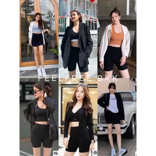 BIKER SHORTS กางเกงขาสามส่วน ผ้าRib ญี่ปุ่น100% เนื้อผ้าหนาพรีเมียมสุดๆ เก็บทรงเข้ารูปสวยที่สาวๆตามหามากที่สุดในตอนนี้