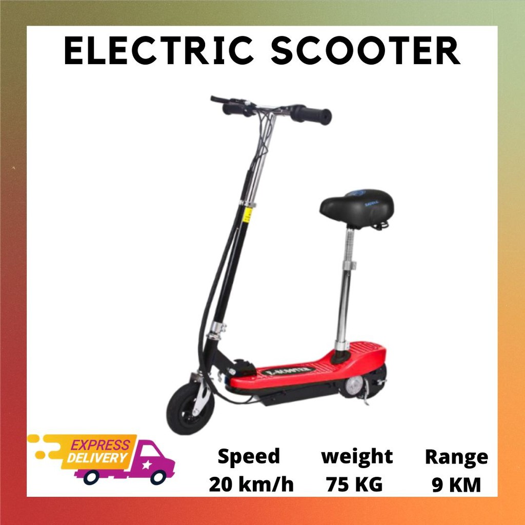 (พร้อมส่ง) Electric Scooter ไฟฟ้า สกู๊ตเตอร์ไฟฟ้า 2ล้อ มีคันเร่ง และเบรกมือ พับได้ พกพาได้ง่าย
