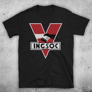 เสื้อยืดผ้าฝ้ายพิมพ์ลายแฟชั่น เสื้อยืด พิมพ์ลายโลโก้ Nineteen Eighty-Four 1984 Ingsoc สําหรับผู้ชาย