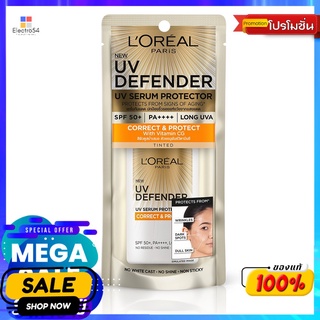 ลอรีอัลยูวีดีเฟนคอร์เร็คท์โพรเท็คท์50มลผลิตภัณฑ์ดูแลผิวหน้าLOREAL UV DEFENDER CORRECT PROTECT 50ML