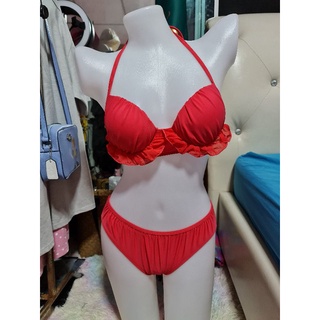 👙ชุดว่ายน้ำงาน Set3ชิ้น❤️มีโครง+ฟองน้ำ Size M