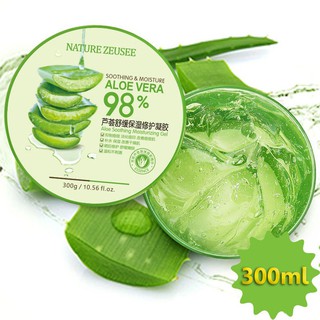 เจลว่านหางจระเข้ 98% 300ml Aloe Vera บำรุงผิวให้ชุ่มชื่นทั้งผิวหน้า และผิวกาย ลดอาการอักเสบ เจลว่านหาง คุณภาพดีมาก