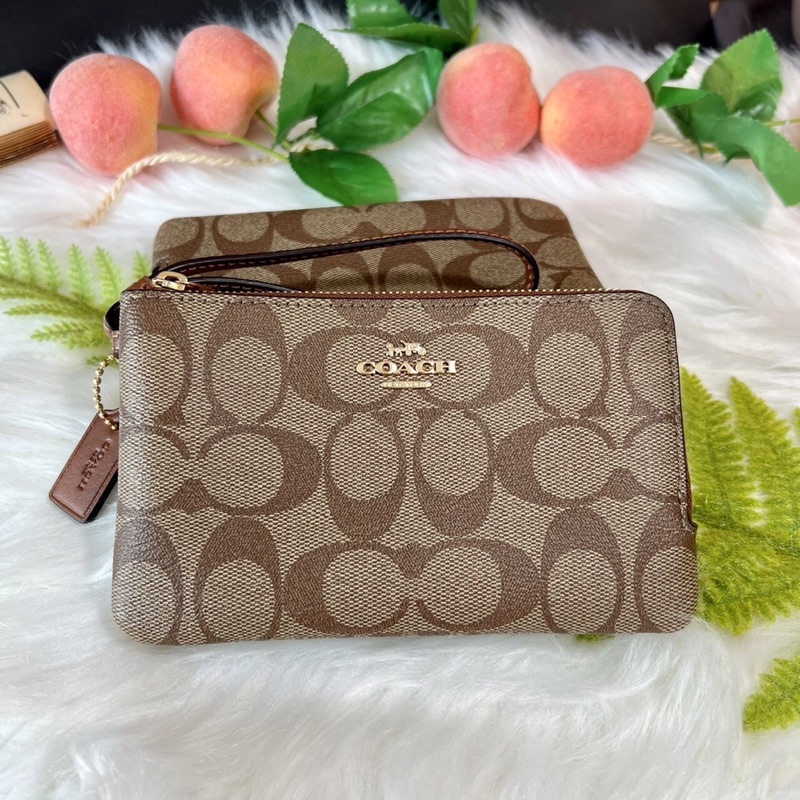แท้💯🇺🇸กระเป๋าคล้องมือ COACH 2 ซิป Size S