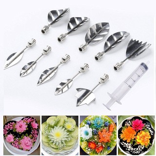 cherry อุปกรณ์ฉีดวุ้น 3D Gelatin Jelly Art Tools 10 Pcs/set Tool with Syringe