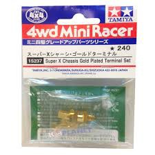 TAMIYA 15237 Mini 4wd Super X Chassis Gold Plated Terminal Set for FM-A, Super X, Super XX, VS, VZ