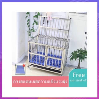 Stainless Steel Cage กรงสแตนเลส grade202 กรงสุนัข กรงสัตว์เลี้ยง ในร่มและกลางแจ้ง บ้าน กรง