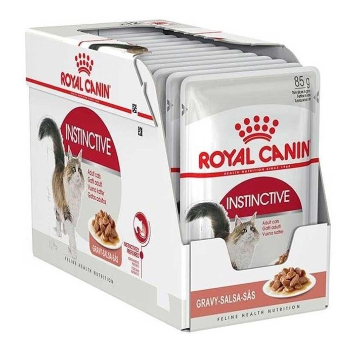 Royal Canin อาหารเปียก แมว 1 ปี ขึ้นไป Instinctive Gravy Cat 12x85 g สมส่วน แมวเลี้ยงปล่อย