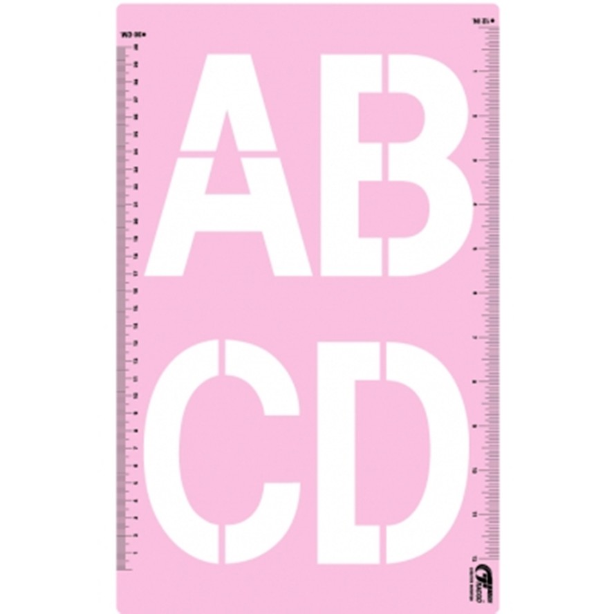 TRACGO Stencil   English Alphabets  Letter Height แผ่นประดิษฐ์อักษร ชุดตัวใหญ่ #TG315 ขนาดอักษร 5 นิ
