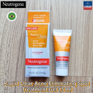 Neutrogena® Rapid Clear Acne Eliminating Spot Treatment Gel 15 ml นูโทรจีนา เจลแต้มสิว สำหรับผิวเป็นสิวง่าย