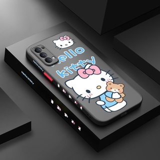 เคสซิลิโคนนิ่ม ขอบสี่เหลี่ยม ลายการ์ตูนคิตตี้ กันกระแทก สําหรับ OPPO Reno 4 4G 5G Reno 4 Pro 4G 5G Reno 4 SE