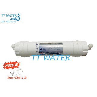 ไส้กรองน้ำ Aquatek  UF Inline ขนาด 12 นิ้ว ความละเอียด 0.01 ไมครอน แถมฟรี ข้อต่อและขายึด