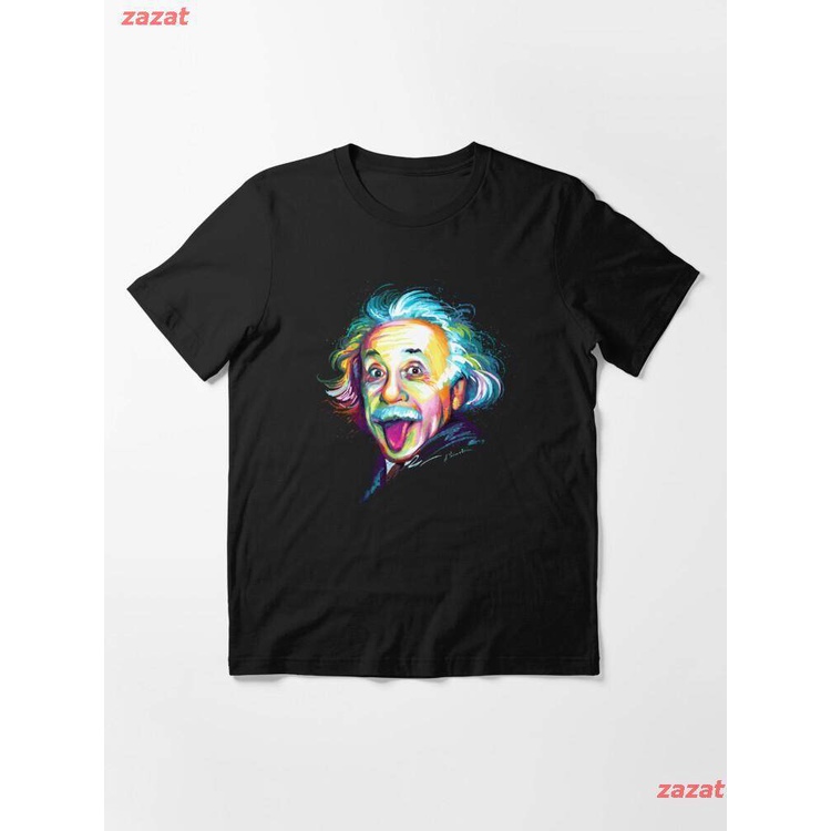 💙DRG💙zazat Albert Einstein Essential T-Shirt นักวิทยาศาสตร์ นักฟิสิกส์ อัลเบิร์ต ไอน์สไตน์ เสื้อยืดพิมพ์ลาย เสื้อยืดผู