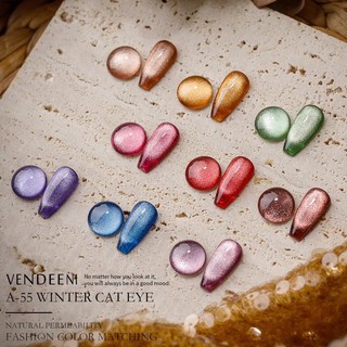 สีเจลทาเล็บ Vendeeni Winter cat eye 9 สี (A55)