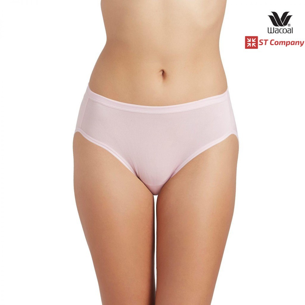Wacoal Panty ทรง Bikini ขอบเรียบ สีชมพู  (3 ตัว) รุ่น WU1M01, WU1C34, WQ6M01,WU9M00B กางเกงในผู้หญิง