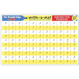 [SALE แผ่นเรียนรู้2ด้าน+รียูส] Melissa &amp; Doug รุ่น 5032 Learning Mat แผ่นเรียนรู้ 2 ด้าน ฝึกการลบเลข Write-A-Mat Learning Mat - Subtraction แผ่นรองจานแสนสนุก การลบเลข อย่างดี ปลอดภัย