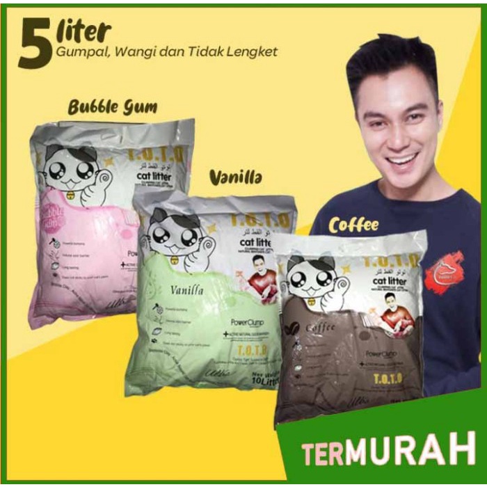 TOTO CAT LISTTER 5 ลิตร / CLUMPY SAND / CAT SAND