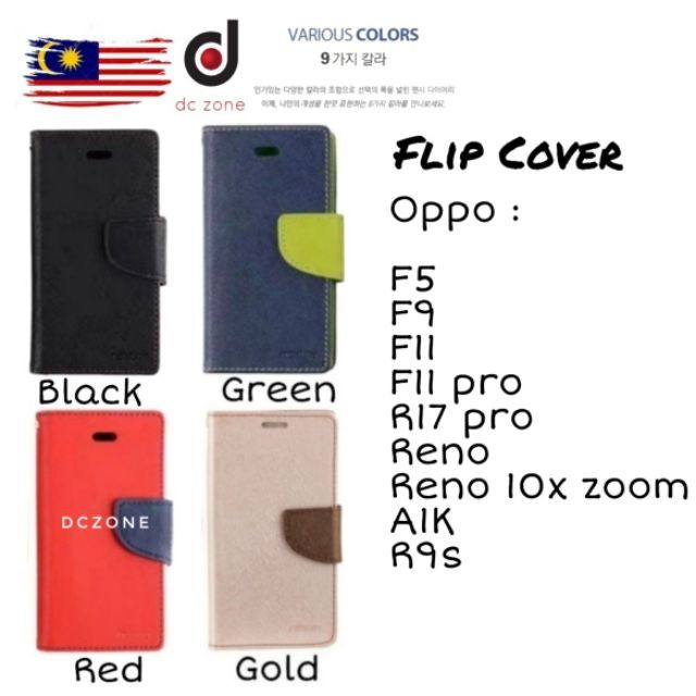 Oppo A1K/F5/F9/A59/A12/A5S/A7/A91 VIVO Y53/Y53C/V9 ฝาครอบ Mercury กระเป๋ากระเป๋ากระเป๋าสตางค์