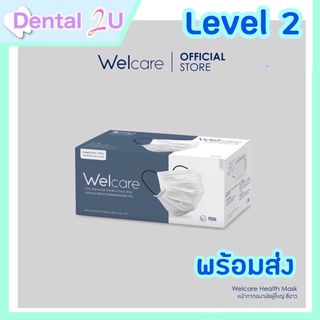 Welcare Mask Level 2 Medical Series หน้ากากอนามัยทางการแพทย์เวลแคร์ ระดับ 2 สีขาว/เขียว