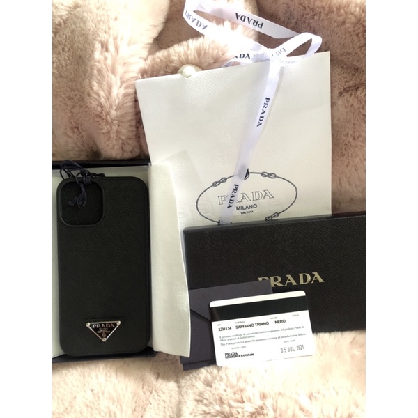 Prada logo-plaque iPhone 12 Pro Max case ของแท้100%
