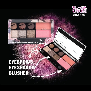 OB-1370 Obuse(โอบิ้ว) Eyebrow &amp; Eyeshadow &amp; Blush Palette