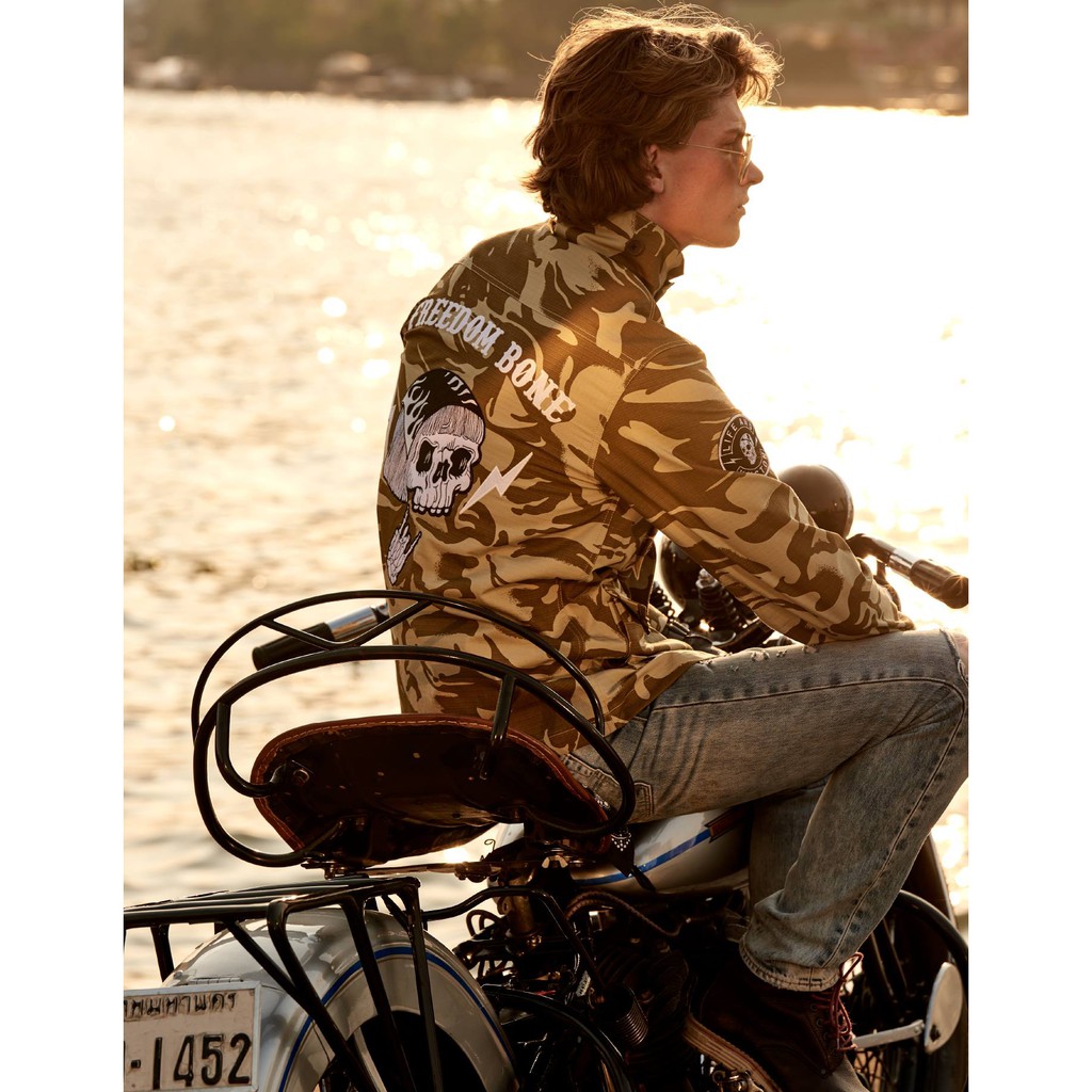 เสื้อแจ็กเก็ต LKA JACKET FREEDOM BONE-CAMO LONG By Life and Kustom ราคา ถูกที่สุด ดีลบีเคเค แกลเลอรีภาพที่ 2
