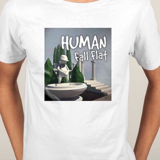 Human Fall Flat Physic Puzzle เกมออนไลน์ Esport แขนสั้นผ้าฝ้ายเสื้อคอผู้ชายแฟชั่นผ้าฝ้าย T-shirt เสื้อยืดผู้ชาย แฟชั่นลำ