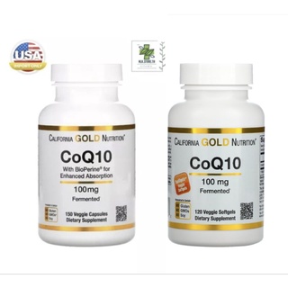 CoQ10 โคคิวเท็น ช่วยบำรุงหัวใจ ต้านชราระดับเซลล์ CoQ10 USP with Bioperine, 100 mg, 120/150 Veggie Capsules