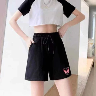 no 1 shop กางเกงขาสั้น ลายผีเสื้อน่ารัก เนื้อผ้าดี ใส่สบาย พร้อมจ้า