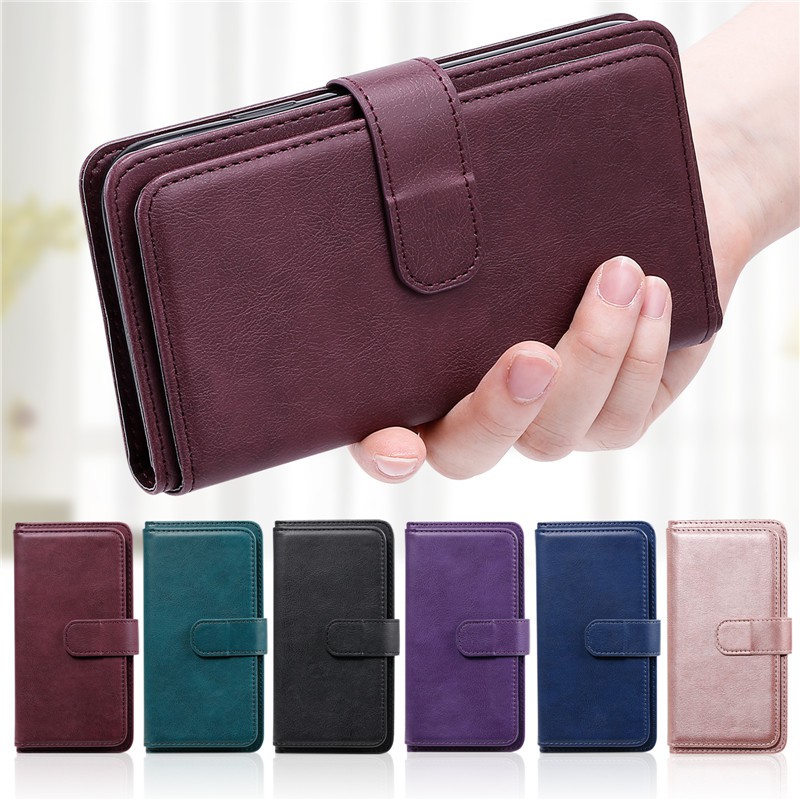 For Oppo A52 A92 A15 A32 A73 4G A93 A73 5G Fashionable Luxury Retro Bag Multi-function Design Wallet Card Slots Soft Pu Leather Flip Magnetic Lock Covering Full Protection Moblie Phone Holder Skin Stand Cover Case