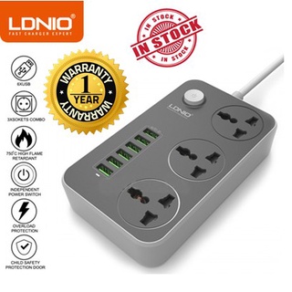 ปลั๊กไฟ LDNIO รุ่น SC3604 3 Sockets + 6 USB Port