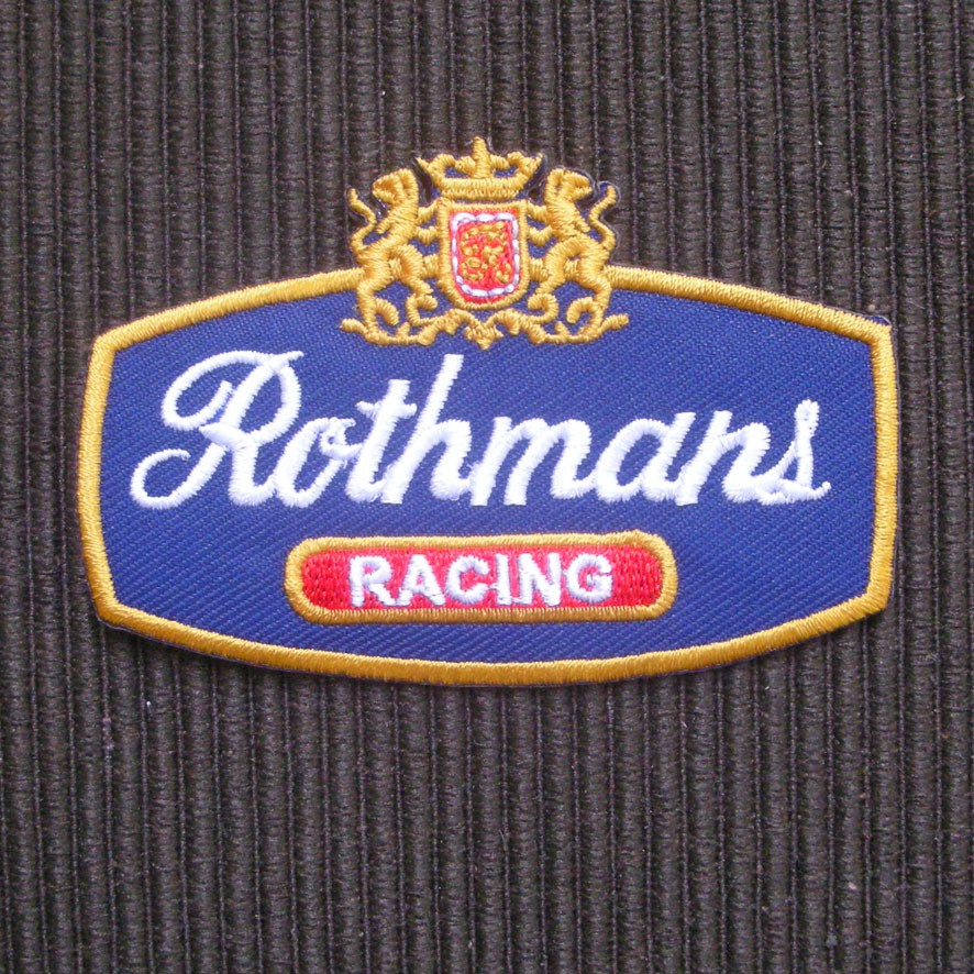 ตัวรีด ตัวรีดติดเสื้อ อาร์ม อาร์มติดเสื้อ โลโก้ ตรา ยี่ห้อ บุหรี่ อังกฤษ Rothmans Patch สำหรับตกแต่งเสื้อผ้า