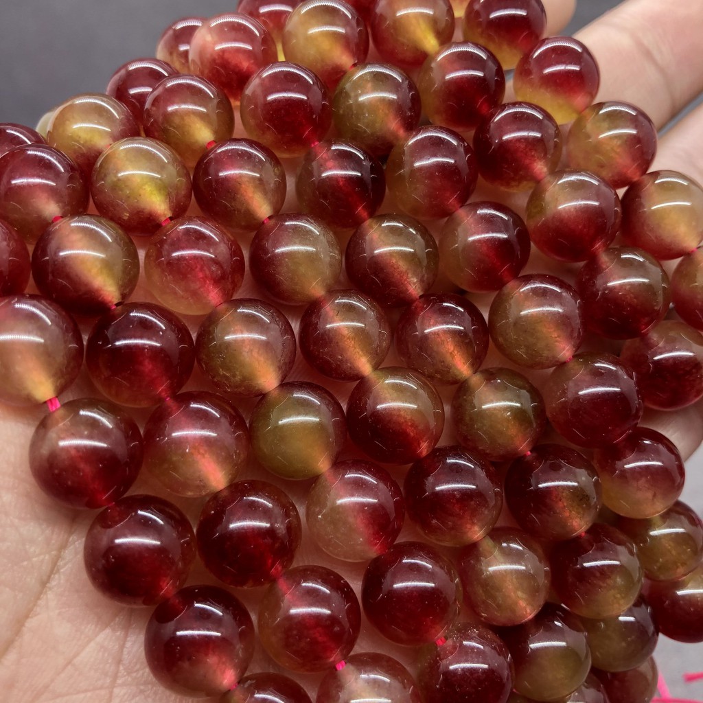 แตงโม Chalcedony ลูกปัด 4-12 มม.รอบหินธรรมชาติหลวมลูกปัด DIY เครื่องประดับ ราคา ถูกที่สุด ดีลบีเคเค แกลเลอรีภาพที่ 5