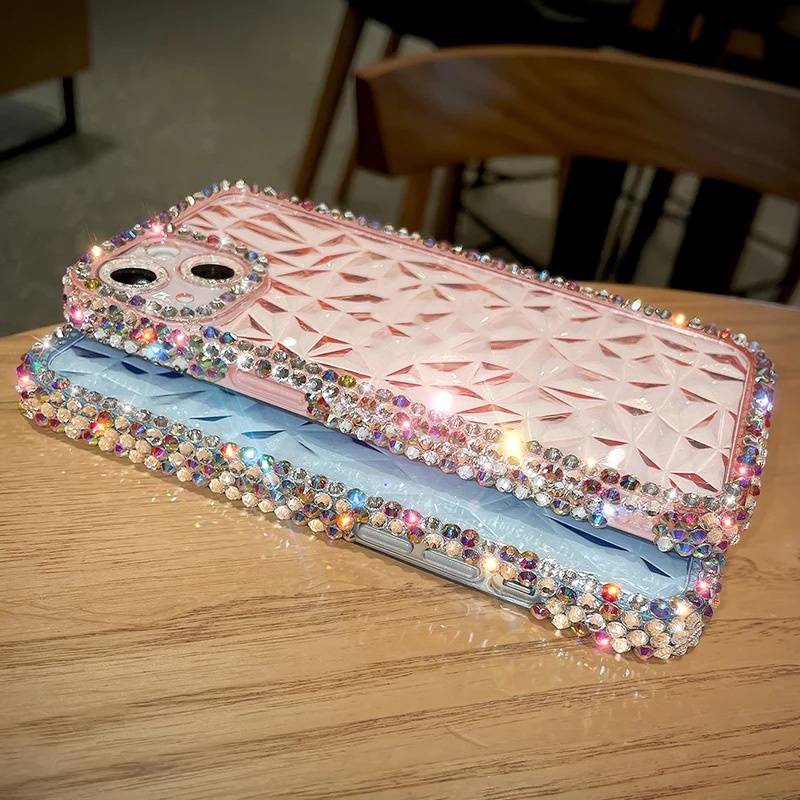 หรูหราGlitter Blingเพชรโปร่งใสเคสโทรศัพท์สําหรับiPhone 13 12 Pro Max 11 X XS XR 7 8 Plus SE 3 ฝาครอบซิลิโคนใส - รูปที่ 4