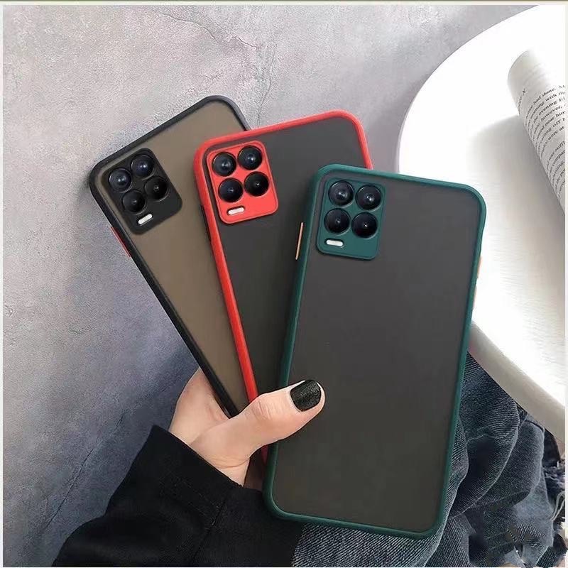 12 [ส่งจากไทย] ขอบสีผิวด้าน Case For Realme 8 (5G) Realme8 4G เคสกันกระแทก ขอบนิ่มหลังแข็ง สามารถป้องกันกล้อง