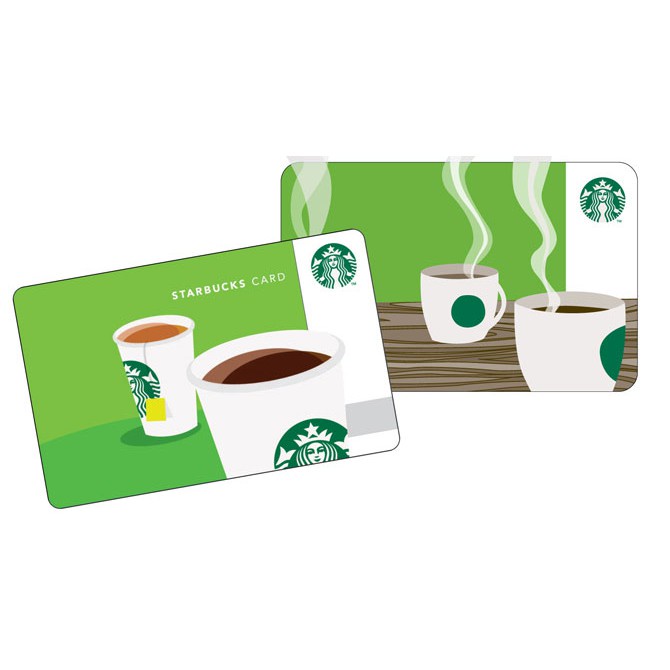 บัตรสตาร์บัค Starbucks card   มูลค่า 200 บาท (100บาท2ใบ)