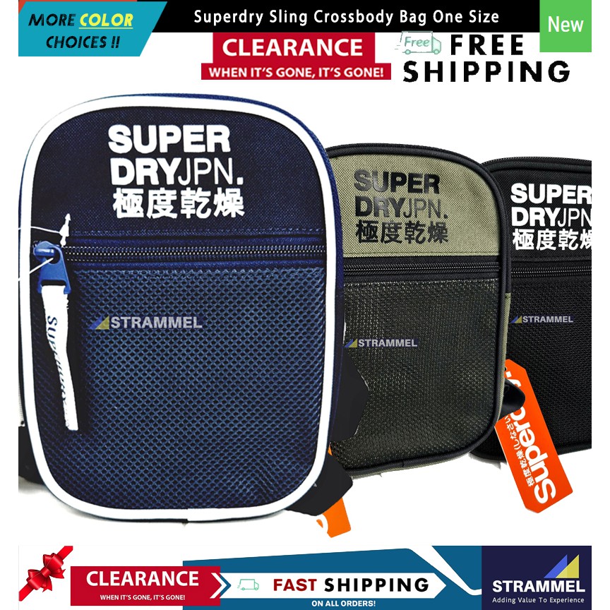 Superdry Sport กระเป๋าสะพายไหล่ สะพายข้าง ลําลอง ไซซ์เดียว เหมาะกับการพกพา เดินทาง ประจําวัน